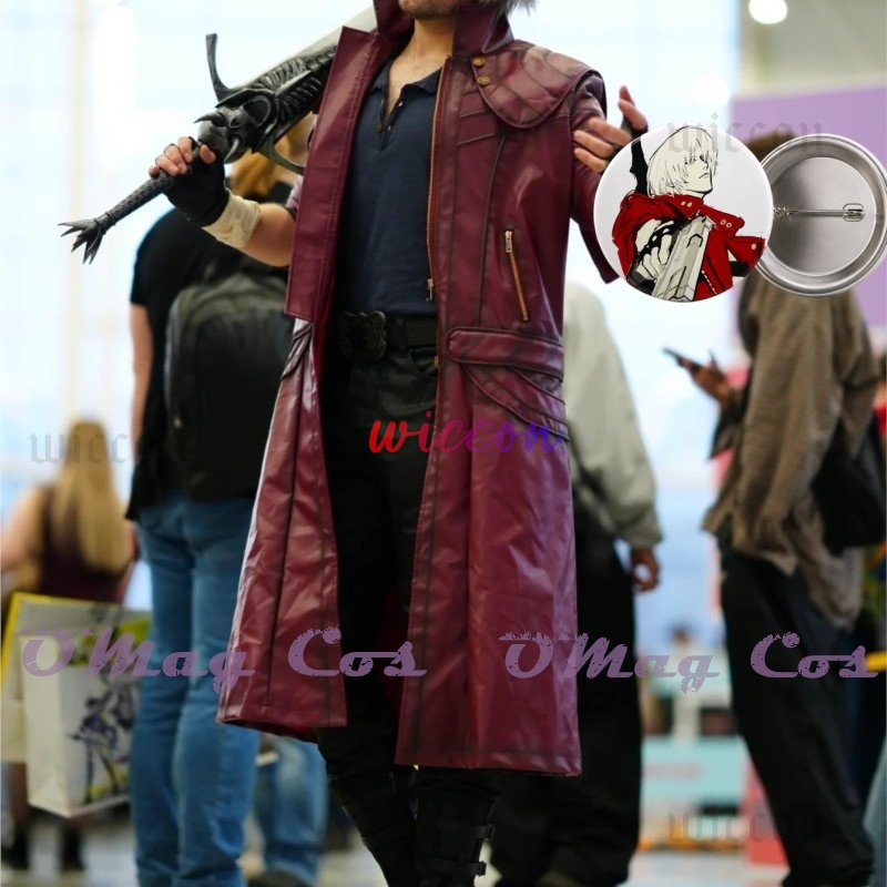 Trench Coat Men - Costume Dante Cosplay: Set Completo con