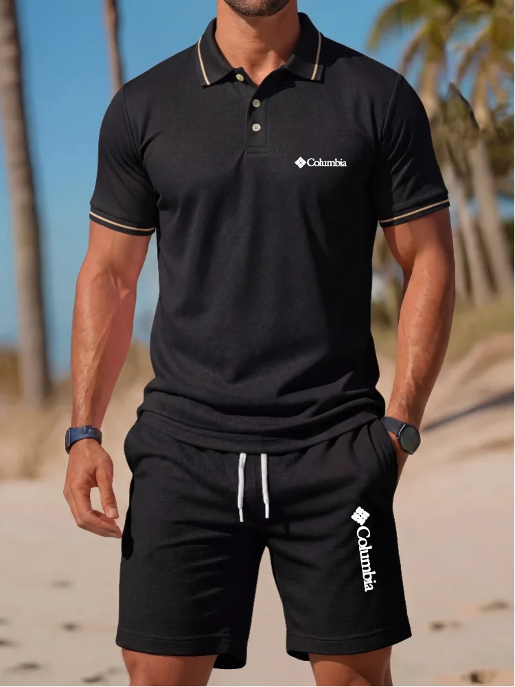 Men'S Fashion Brand - Set Polo Stampata a Maniche Corte