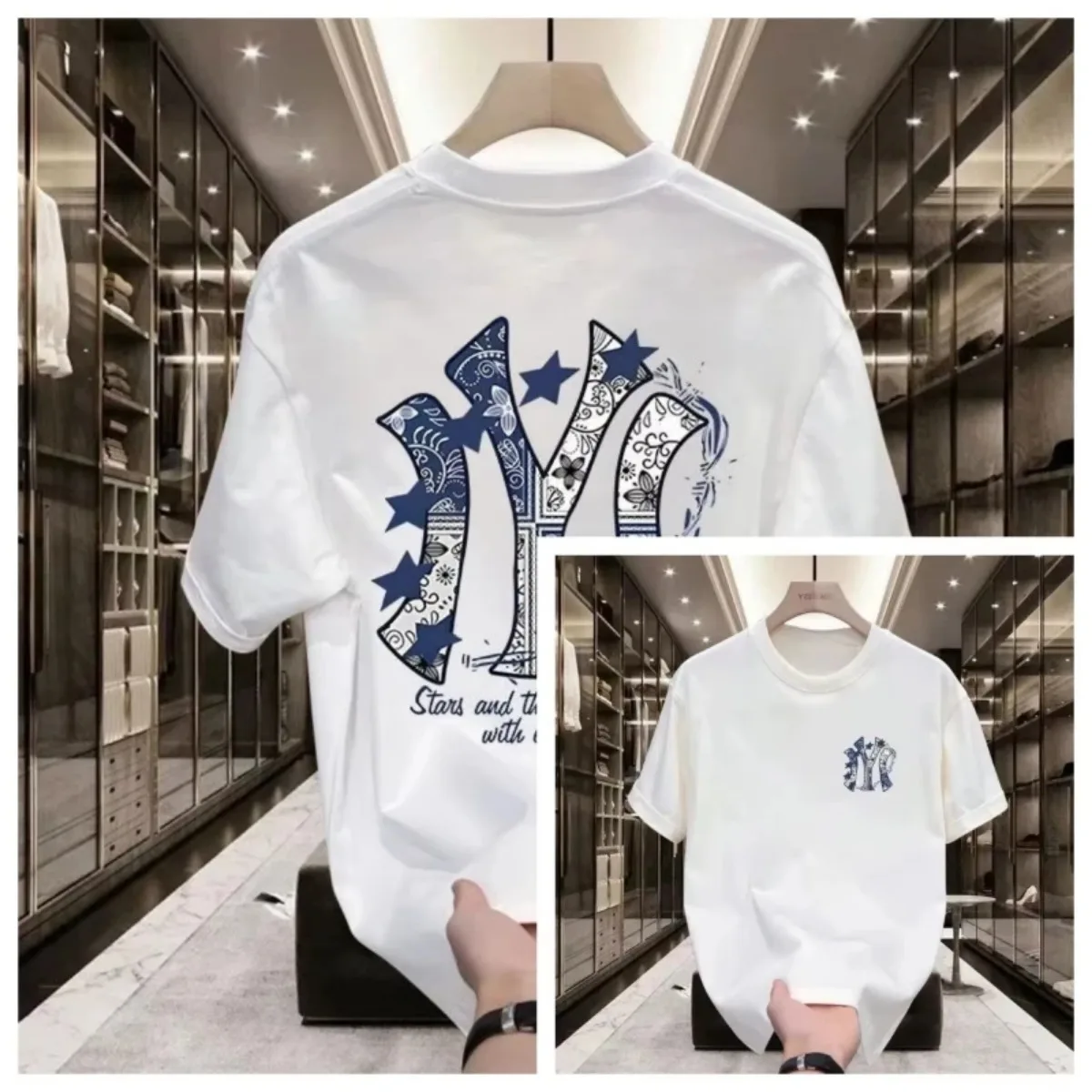 Men'S Fashion Nova - T-shirt da Uomo Stampata a Maniche