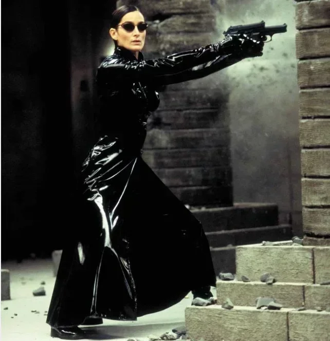 Trench Coat Men - Cappotto in Pelle PVC Nero Lucido