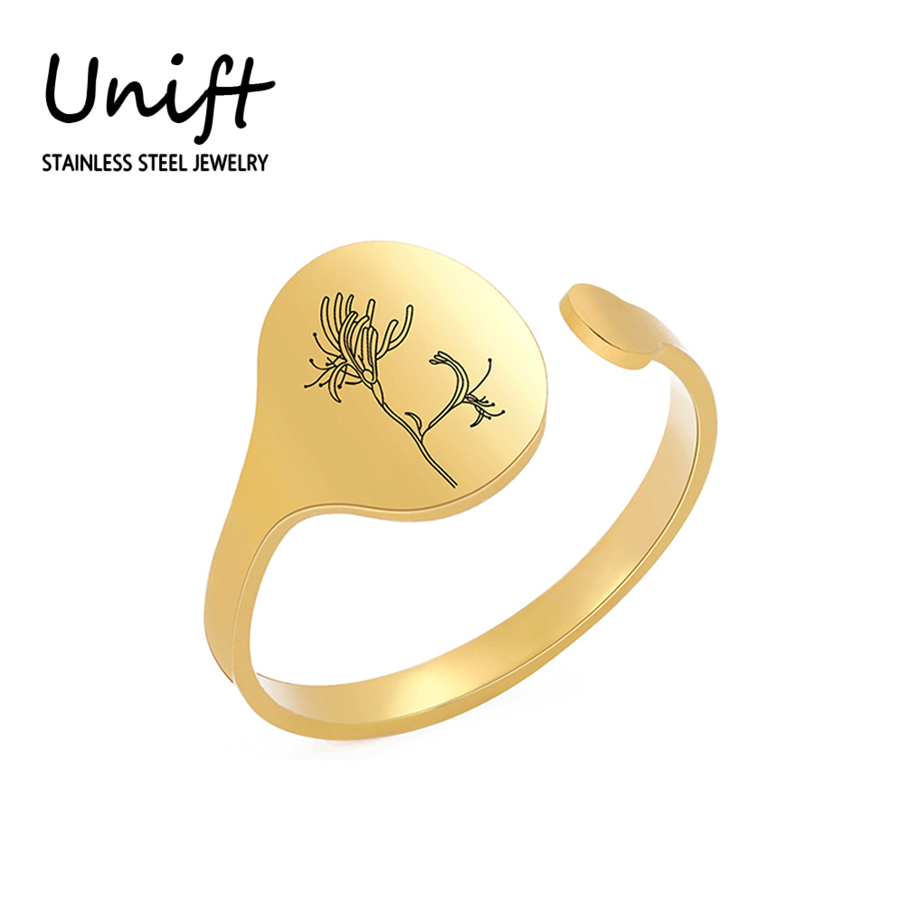 Men'S Fashion Today - Anello con Fiore del Mese Unift
