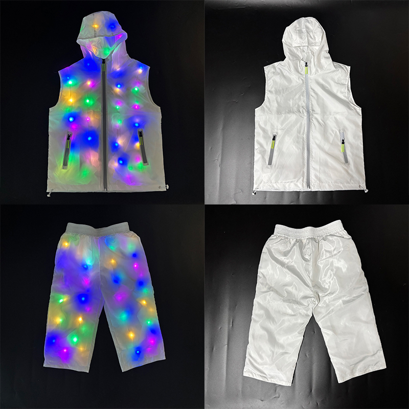 Men'S Fashion Light Jacket - Gilet luminoso Giacca Costumi Hip Hop