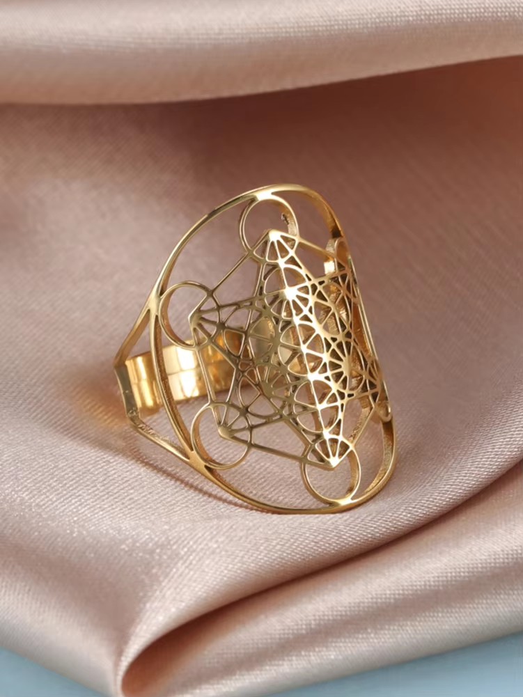 Men'S Fashion Today - Unift Anello con geometria sacra Metatron