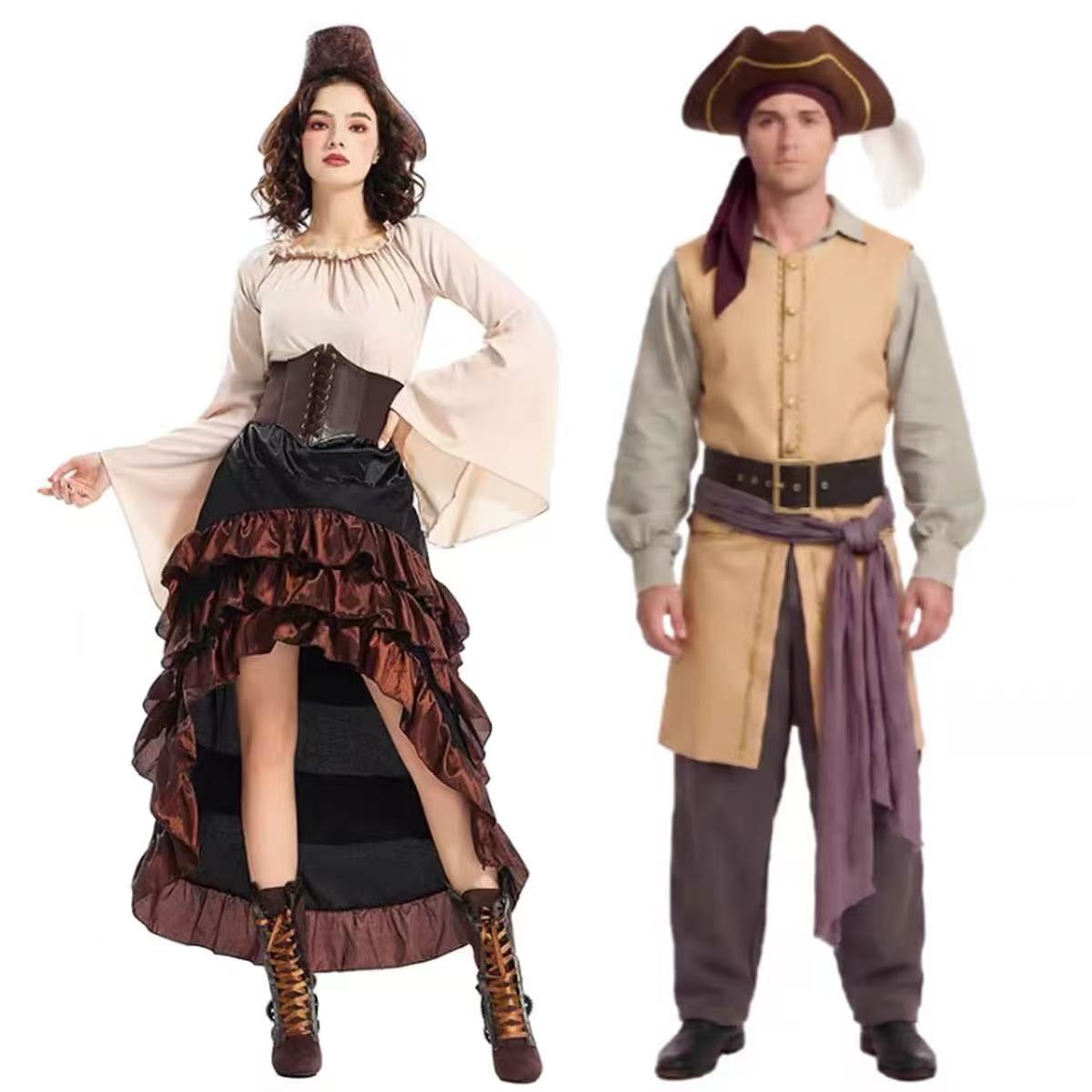 Mens Fashion Vest - Costume da Pirata Captain Clark di