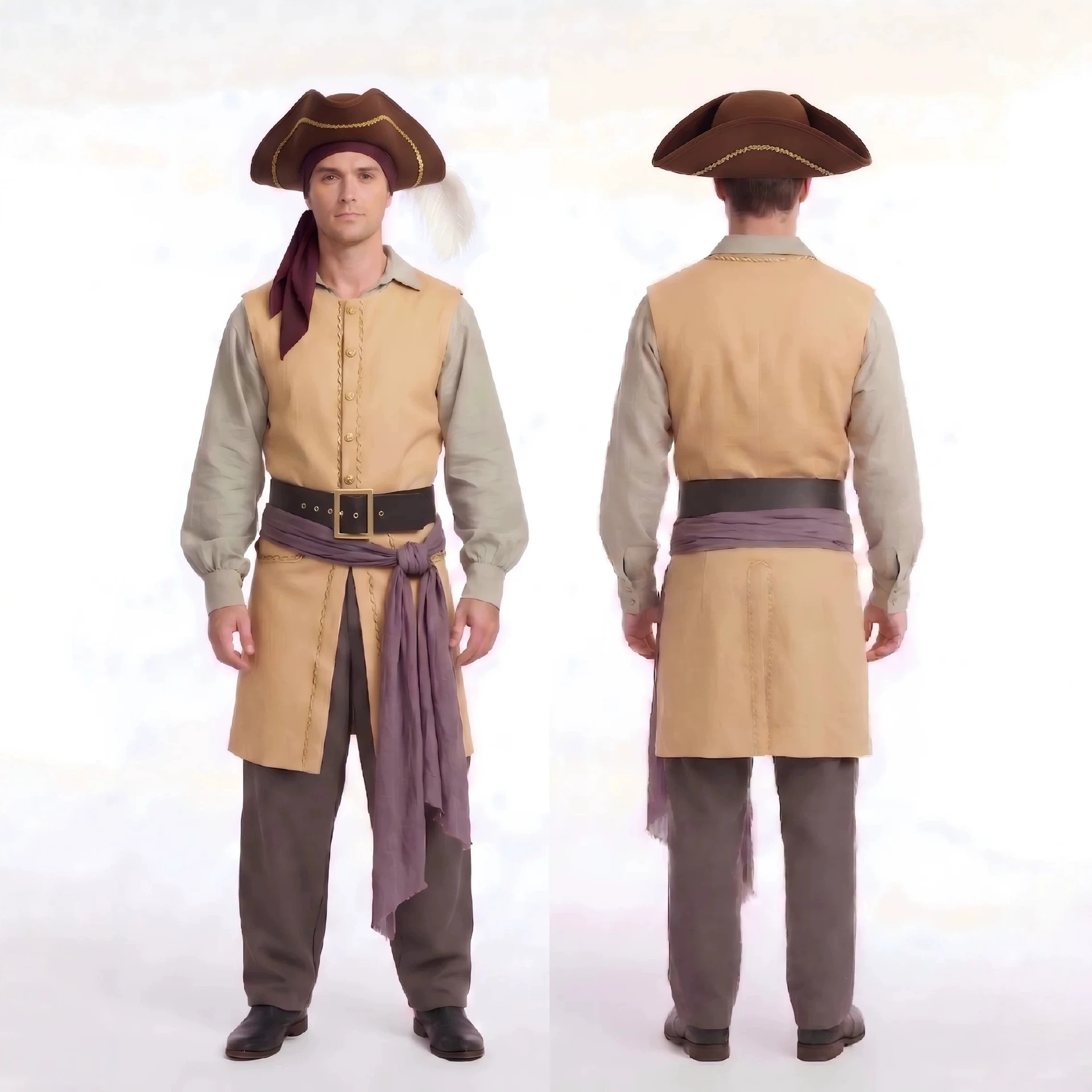 Costume da Pirata Captain Clar - Mens Fashion Vest recensione e prezzo